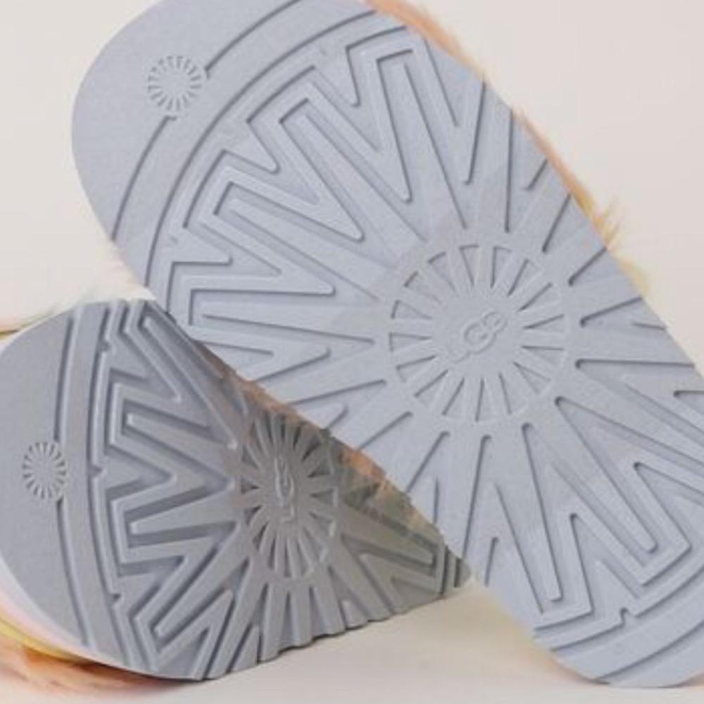 New UGG Fluff Yeah Disco Slide Platform Tie Dye Margarita Slipper - Picture 10 of 17